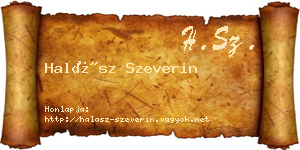 Halász Szeverin névjegykártya